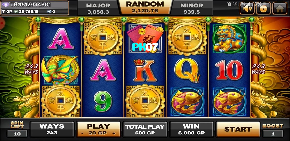 PK07 casino presented on mobile device in Pakistan with slots and live games
